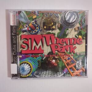 SIM Theme Park PC CD-ROM Windows 95/98 Simulation Strategy Video Game
